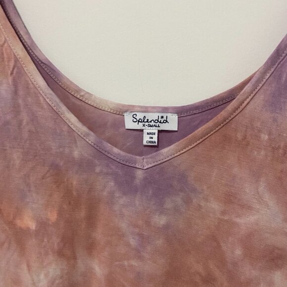 Splendid Pink & Purple Tie Dye Tank Size XS - Picture 2 of 4